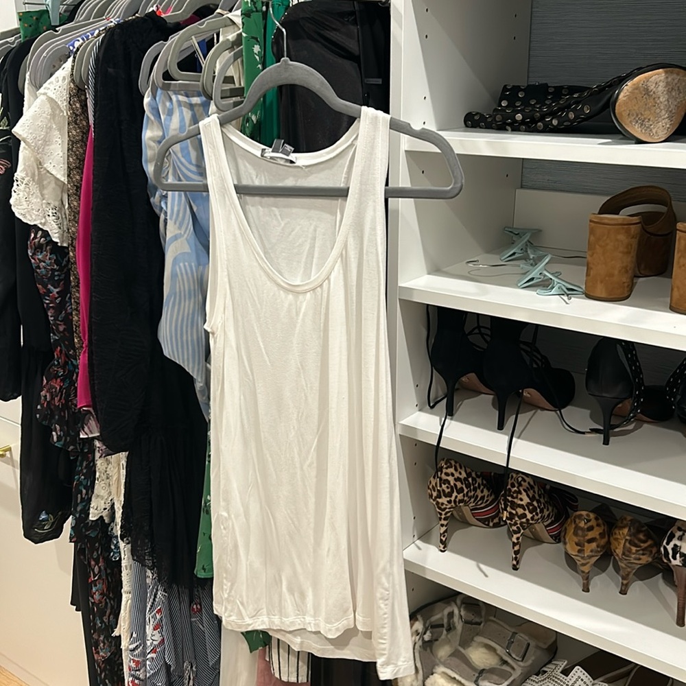 Vince white tank small super soft